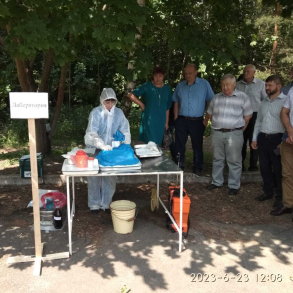 Ликвидация условного очага гриппа птиц в Хотынецком районе