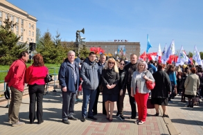 Сотрудники Управления ветеринарии Орловской области приняли участие в первомайском митинге